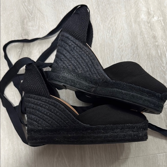 Castaner Black Espadrille Wedges - Picture 3 of 7